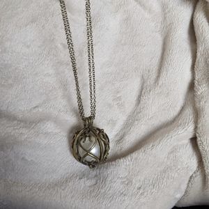 Unique Caged Pearl necklace